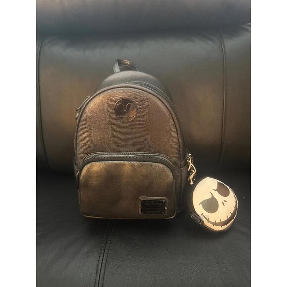 Loungefly NBC Jack Skellington Textured Backpack NWT - Picture 5 of 5